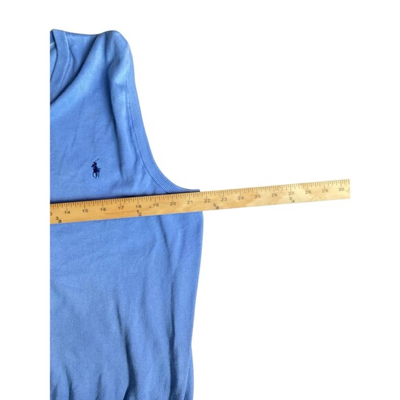 Men's Polo Golf Ralph Lauren Vest Light Blue Pima Cotton sz L Preppy VTG - Picture 4 of 5